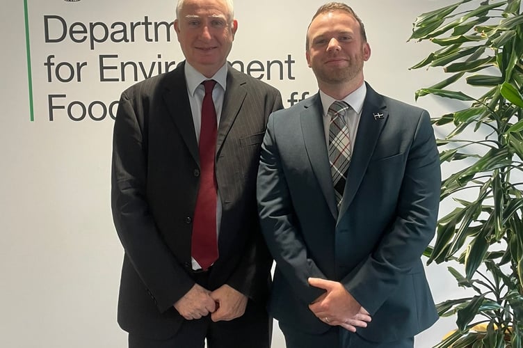 Ben Maguire with Farming Minister