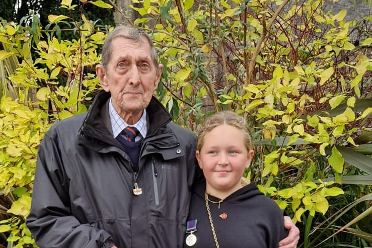 DEREK Earl laid a wreath to James, John and William Earl, accompanied by his granddaughter Taylor-May