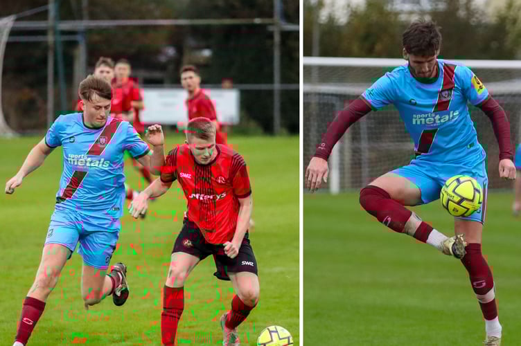 Launceston duo Jude Jago (left) and Mark Elvidge in action at Dobwalls on Saturday. Pictures: Colin Hilton