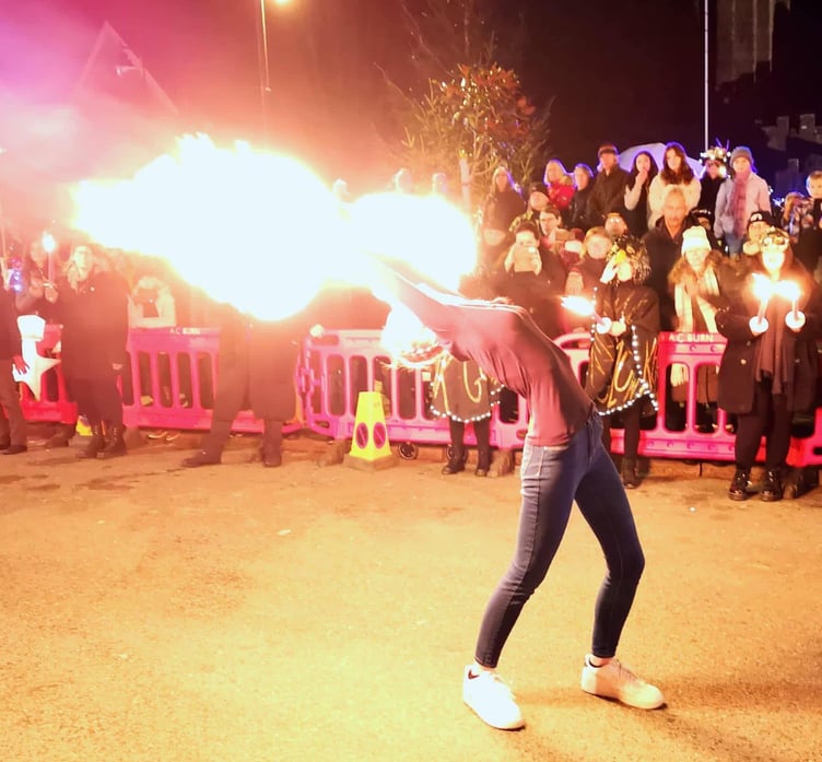 Fire eating is part of Kelliwik Golowi, coming to Callington to herald winter