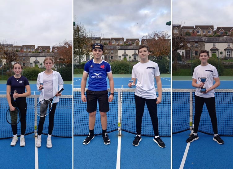 Launceston duo Mary Shanks (left picture, right) and Issac Baron (white t-shirt) won the respective junior girls' and boys' titles at Wadebridge. Pictures: James Brobin