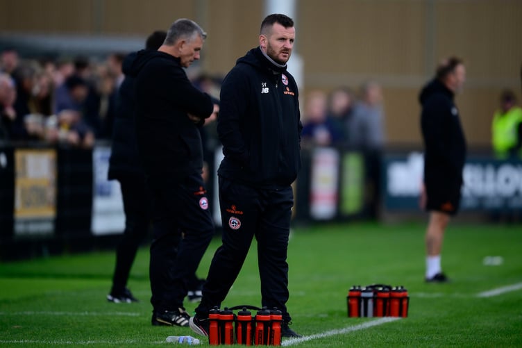 Stewart Yetton, Assistant Manager of Truro City during the National League South match between Truro City and Hemel Hempstead at Truro Sports Hub on 5 October 2024 Photo: Phil Mingo/PPAUK