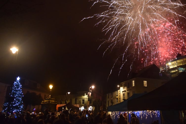Fireworks light up the sky at the annual Liskeard Lights Up