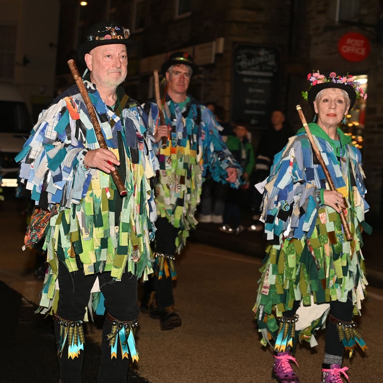Members of Boscastle Border Morris Dancers entertain the crowds. (Picture: Adrian Jasper)