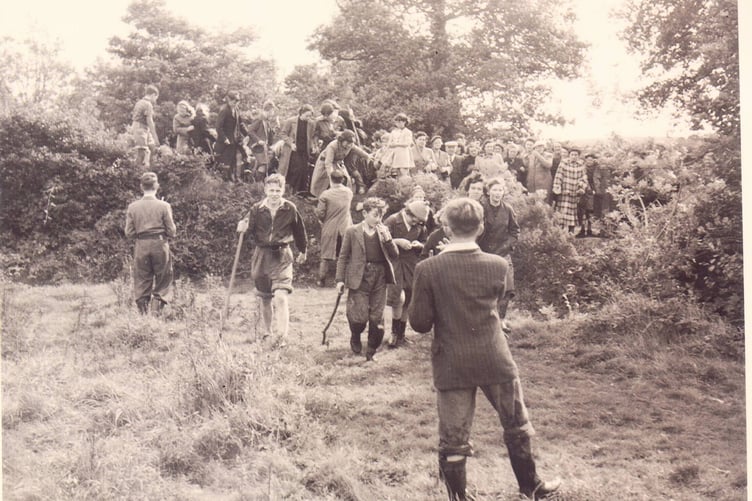 The Beating of the Bounds being held in 1954 (Picture: Barrie Doney)