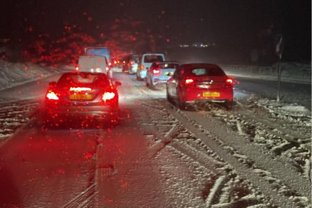 Bus services delayed by snow-related A30 traffic issues