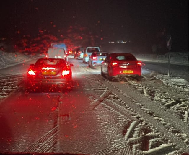 Bus services delayed by snow-related A30 traffic issues