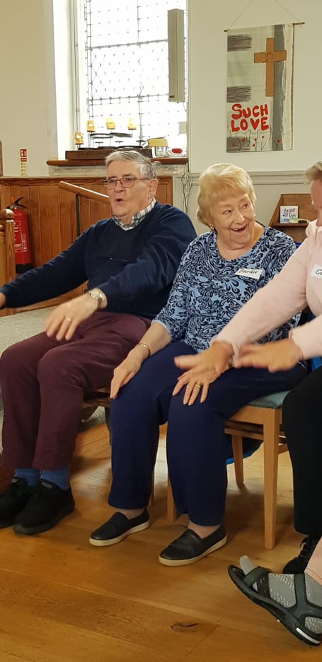 Members of Sing Up Bude! enjoying a rousing chorus
