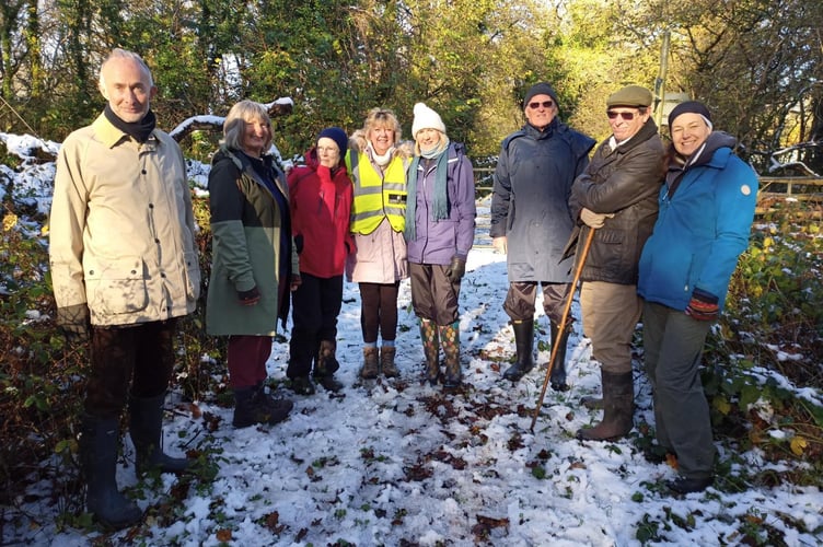 It was a chilly walk in November through Highampton for the members of Holsworthy Walk and Talk group