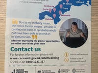 Cornwall Council ‘error’ in sending out adult education leaflets