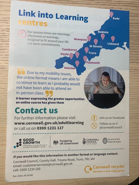 Leaflets landing on doormats in SE Cornwall were printed in December but already have a map omitting the seven centres due to close. (Picture: Sarah Martin)