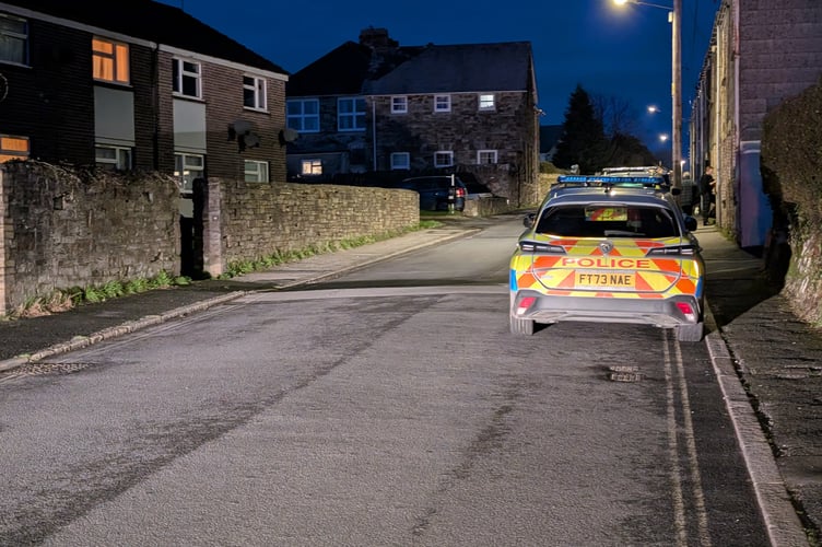Police conducting enquiries on St Mary's Road in Bodmin. (Picture: Aaron Greenaway)
