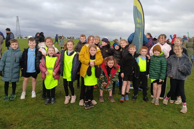 Youngsters from Liskeard's Hillfort Primary School braved the cold conditions to take part in the latest race in the East Cornwall Cross Country Series