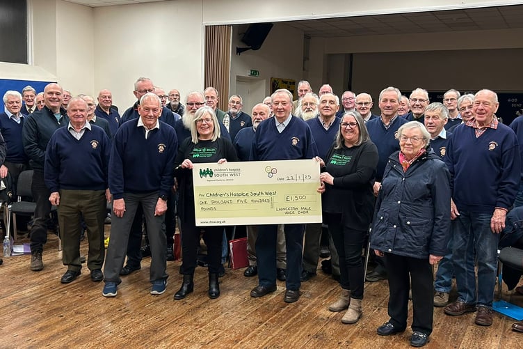 Launceston Male Voice Choir CHSW donation