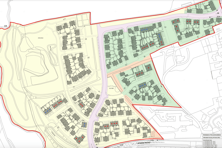 The layout of the proposed site adjacent to Trewyn Road in Holsworthy. (Picture: Torridge District Council)