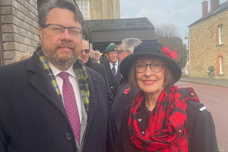 Pat Rogerson (right) pictured with her son and successor, former North Cornwall MP Dan Rogerson (Picture: North Cornwall Liberal Democrats)