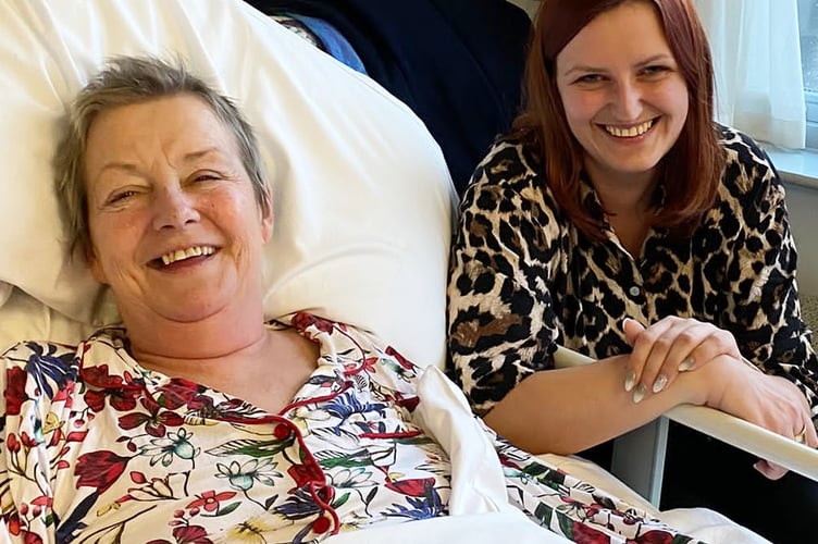 Christine and Siobhan at North Devon Hospice. (Picture: North Devon Hospice)