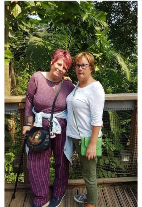 Friends from either ends of the county, Ellen Yates and Diane Smith are hosting a Twilight Walk at the Eden Project to raise funds for the Brain Tumour Charity. (Picture: Diane Smith)