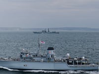 Royal Navy warships shadow Russian task group off Cornish coast