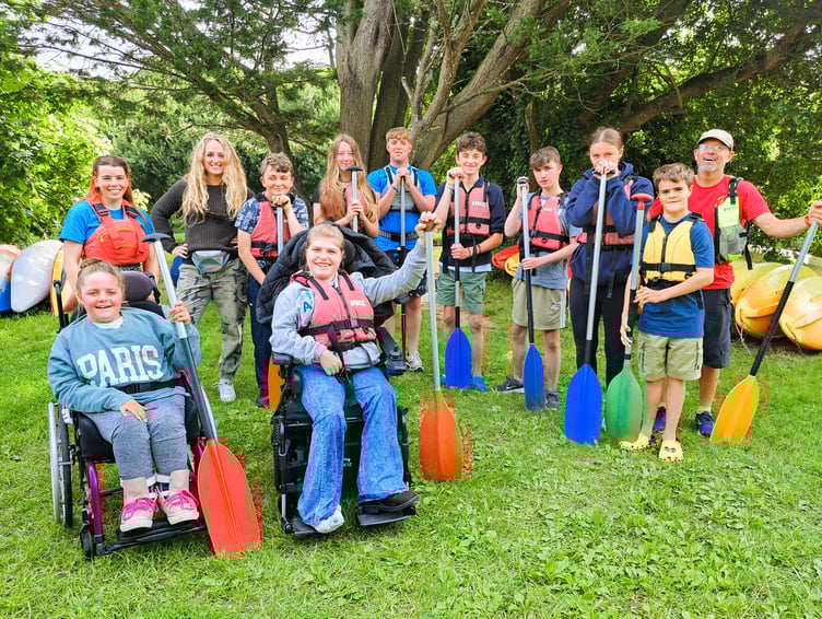 Youngsters from the Active8's Acceler8 group enjoy a canoeing session in Bude