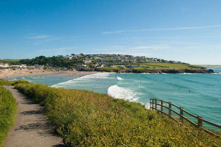 Polzeath was one of ten Cornish beaches to be awarded the prestigious Blue Flag award for 2025. Picture: Visit Cornwall