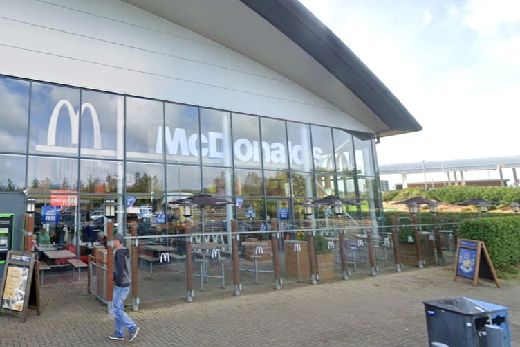 The McDonald's at Cornwall Services. Picture: Google
