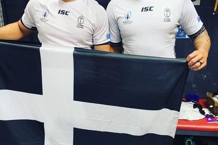 Sam Matavesi (left) will be teaming up with his brother Josh at hometown club Camborne in the National Leagues next season