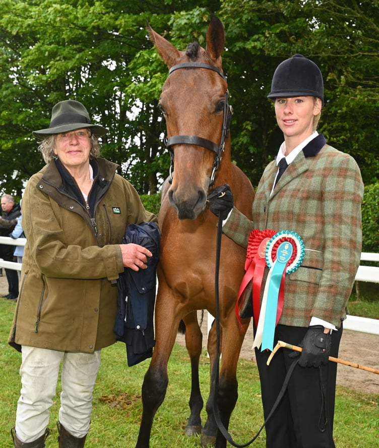 With a striking show name like 'Fire Dancer' it is no wonder Pat Shaw's horse came away with top prize in the Hunter Breeding class. Affectionately known as 'Mouse' – because he was 'enor-mouse' when born - Pat of Looe was beaming with pride as former East Cornwall Pony Club member, Amy Williams, expertly rode Mouse to victory.