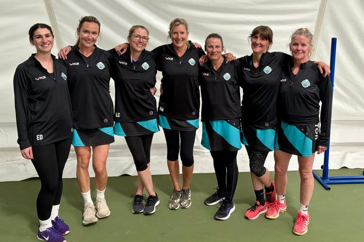 Some of the members of the Hawks Tor team who won the Callington and District Netball League. From left: Ellie Dyer, Hollie Thomas, Louise Conway, Rebecca Morgan, Elaine Taskis, Nicola Hosking and Michelle Neep.
