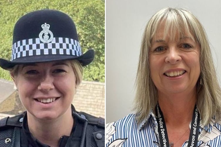 PC Hayleigh Gething was named Neighbourhood Beat Manager of the Year, while Police Staff Investigator Jo Wilson (right) picked up the Lifetime Achievement award