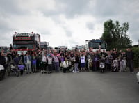 Truck convoy brings joy to deserving families