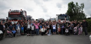 Truck convoy brings joy to deserving families