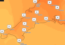 Yellow weather alert in place for South West as temperatures soar