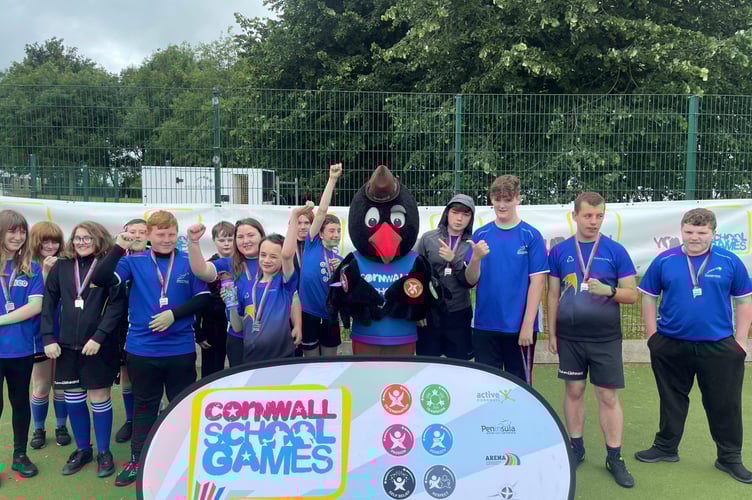Youngsters celebrate what was a fantastic occasion for the Cornwall School Games 2025 in Liskeard