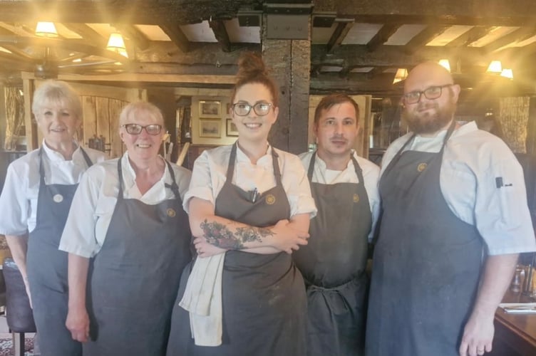 Megan Davies, head chef with some of her team. (Picture: Coaching Inn Group)