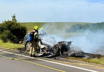 Vehicle and hay bales destroyed in busy weekend for fire crews