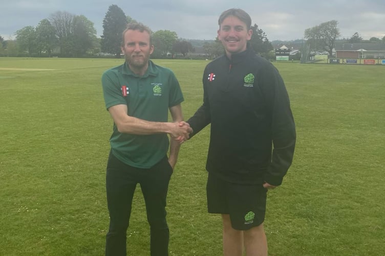 Lanhydrock all-rounder Ben Attfield, pictured celebrating after bowling Sri Lankan opener Thevindu Dickwella at St Austell on Wednesday night, will hope to enjoy similar success against visiting Werrington Seconds. Picture: Paul Williams