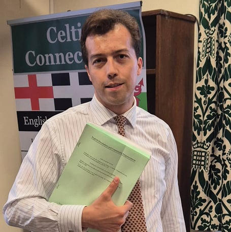 MP for St Austell and Newquay Noah Law (Labour) with the English Devolution and Community Empowerment Bill