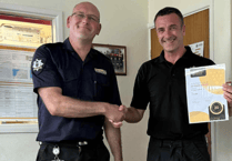 Celebrations for Cornwall firefighter after long service milestone