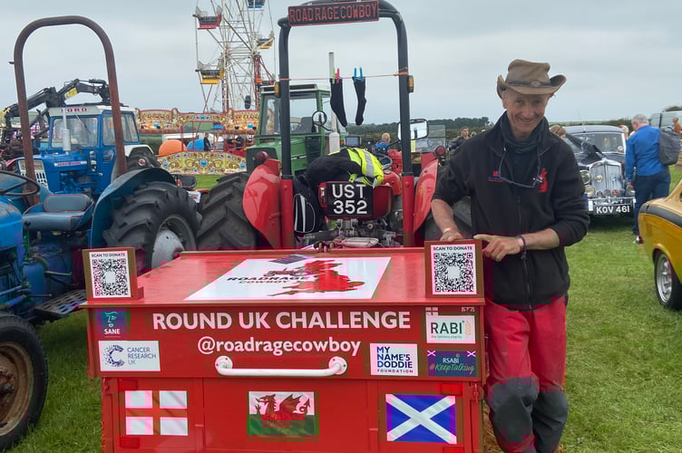 Marius Anderson and his interesting Massey Fergusson 35x have travelled all the way down from Scotland