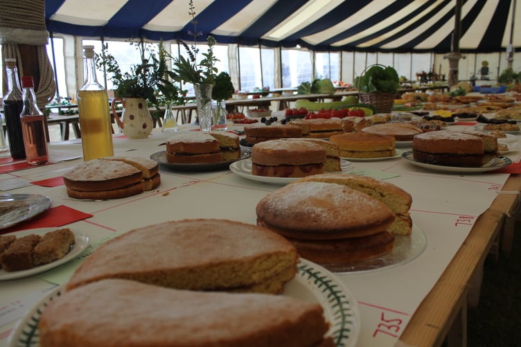 The most envied job at the Stoke Climsland show must have been judging the cakes.