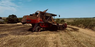Welcombe combine harvester fire