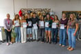 Celebrations for Bodmin College students after GCSE results