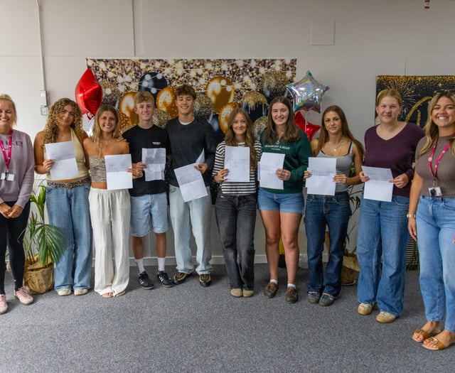 Celebrations for Bodmin College students after GCSE results