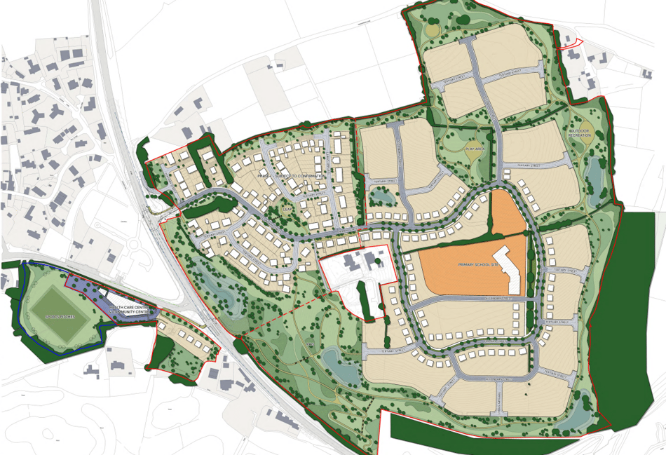 Housebuilder plans 550 new homes for town