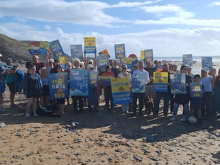 Protestors call for South West Water to stop sewage dumping