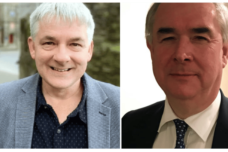 Phil Hutty (left) and Sir Geoffrey Cox KC (right) (Picture: Tindle)