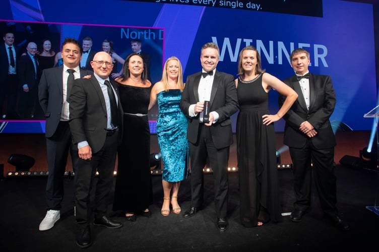 North Devon Hospice being presented with its award (Picture: North Devon Hospice)