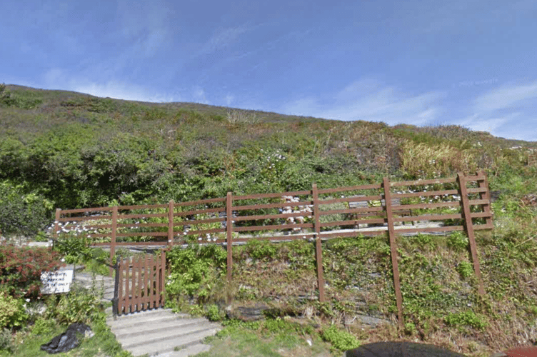 The land used as a garden terrace at the centre of the application in Boscastle. (Picture: Cornwall Council)