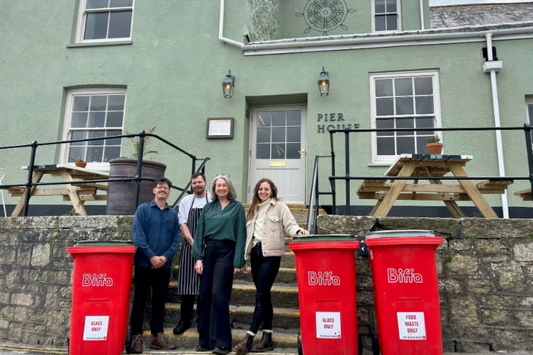 Staff at the Pier House in Charlestown are segregating waste.